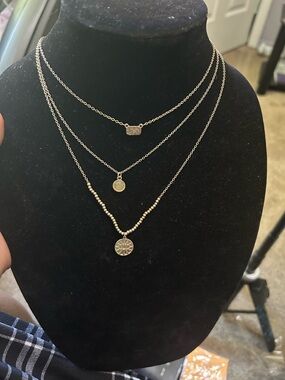 Gold Layered Coin and Bead Pendant Necklace Set - Women Jewelry